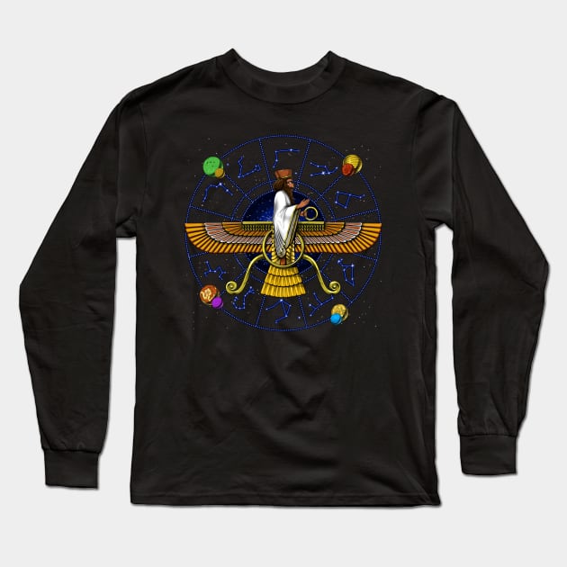 Anunnaki Astronomy Long Sleeve T-Shirt by underheaven